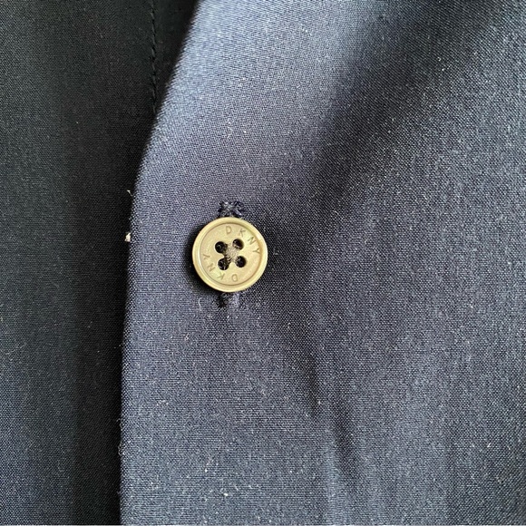 Men’s DKNY navy blue long sleeve button down - Picture 5 of 7